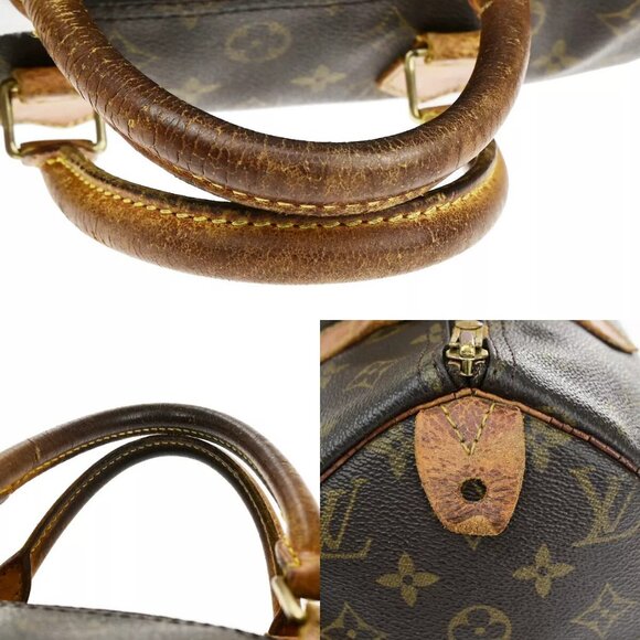 LOUIS VUITTON Speedy 30 Travel Hand Bag Monogram Leather Brown - Picture 3 of 16